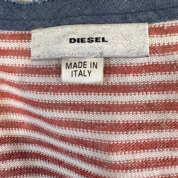 DIESEL‎ Cream Red Striped Cardigan (S) - Picture 6 of 9
